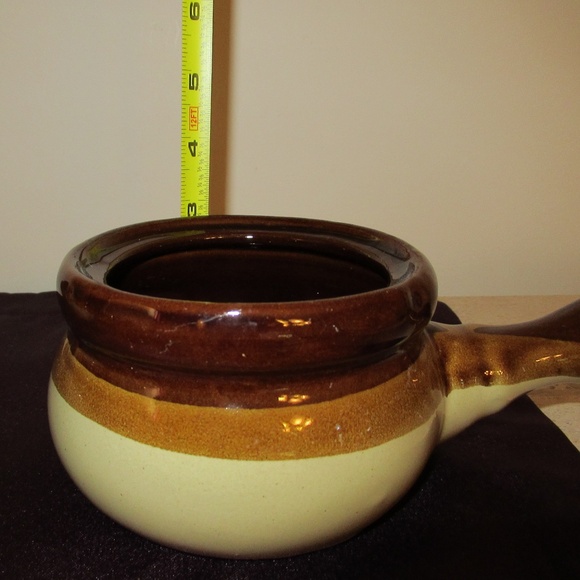 Crock stoneware 2 tone brown dip individual casserole with lid - Picture 8 of 8